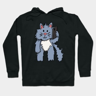 Cat Talking On The Phone Hoodie